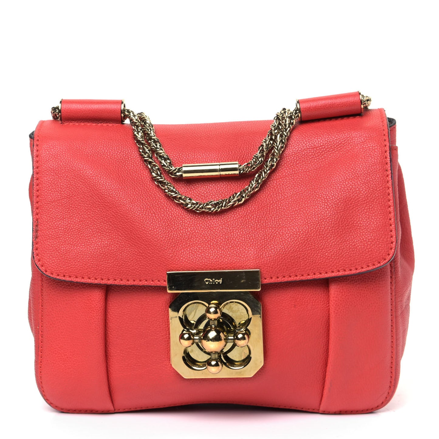 Goatskin Small Elsie Shoulder Bag Red