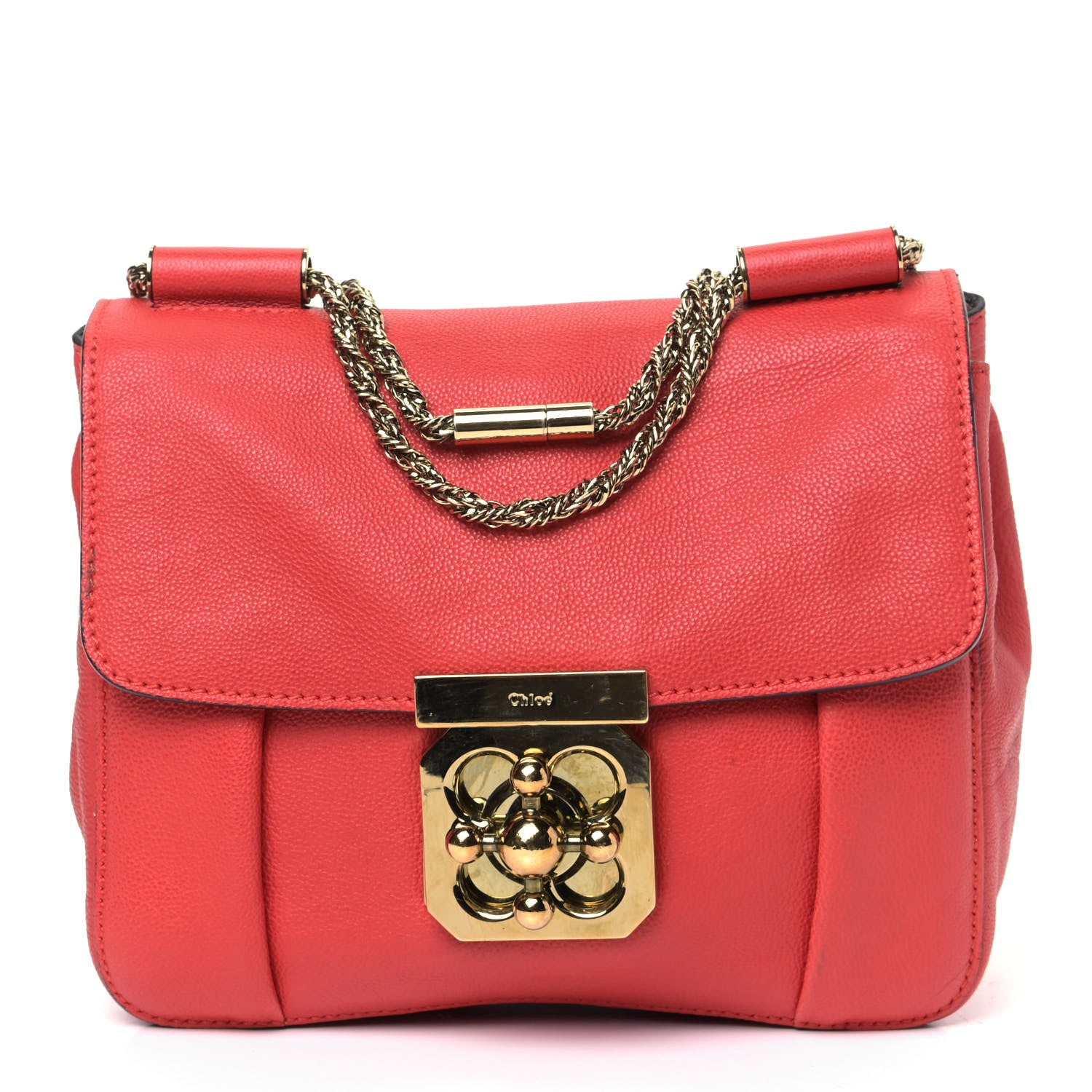 Chloe Goatskin Small Elsie Shoulder Bag Red 1 of 5