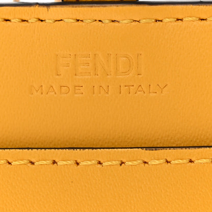 Fendi Vitello King Tamponato Logo Embossed Badge Lanyard Card Case Mimosa 3 of 3