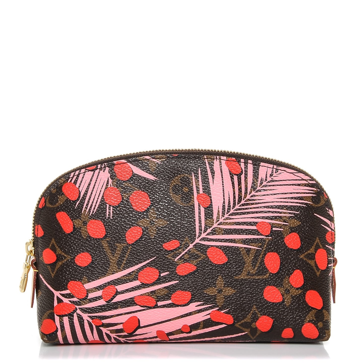 Monogram Jungle Dots Cosmetic Pouch Sugar Pink Poppy