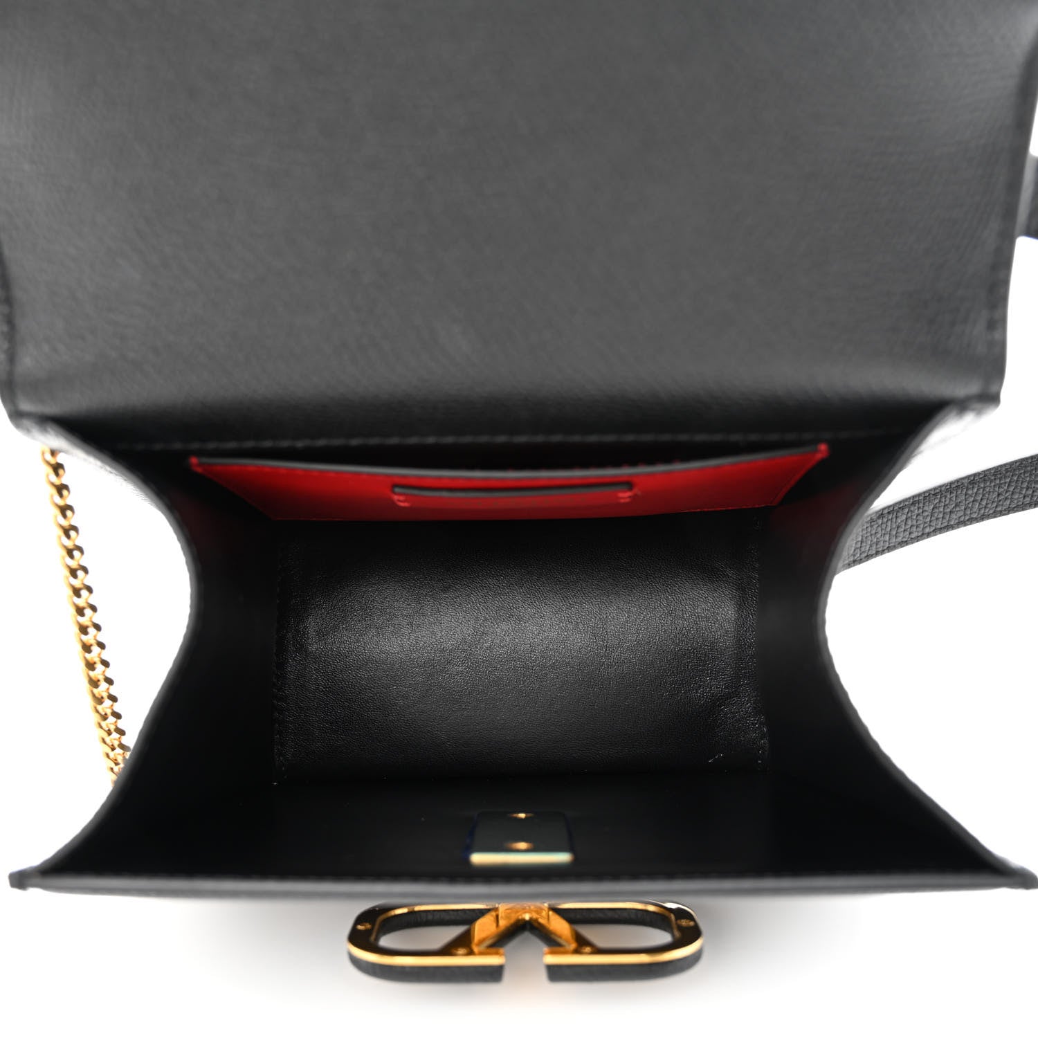 Valentino Garavani Grainy Calfskin Small VSling Shoulder Bag Black 5 of 9