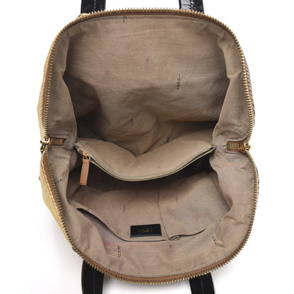 Fendi Canvas Colorblock Small Chameleon Tote Natural 5 of 19