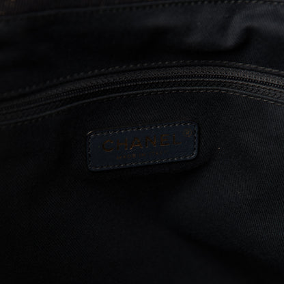 Chanel Lurex Canvas Medium Deauville Tote Navy Blue Gold 6 of 10
