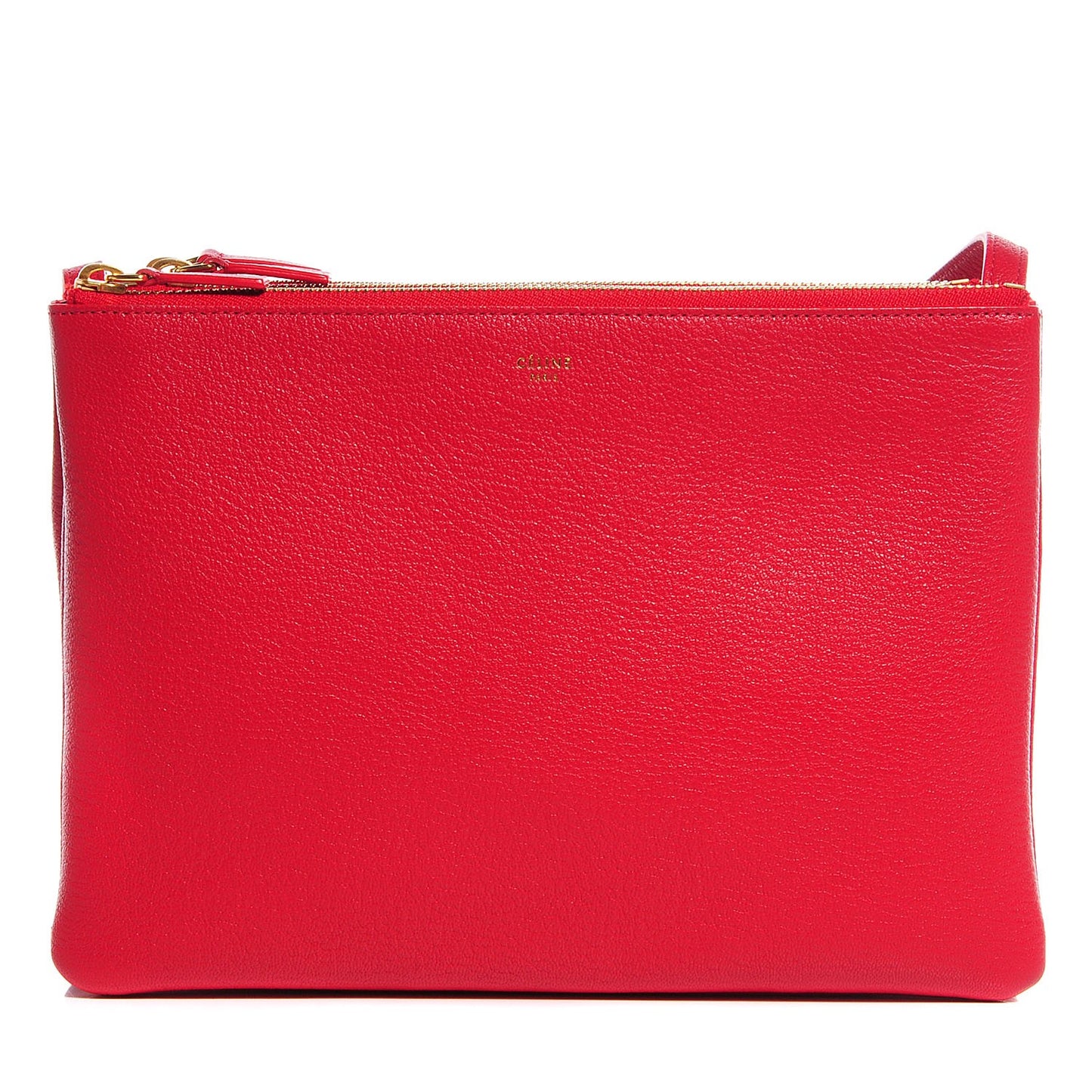 Goatskin Large Trio Crossbody Bag Scarlet
