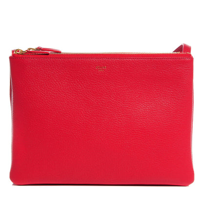 Celine Goatskin Large Trio Crossbody Bag Scarlet 1 of 7