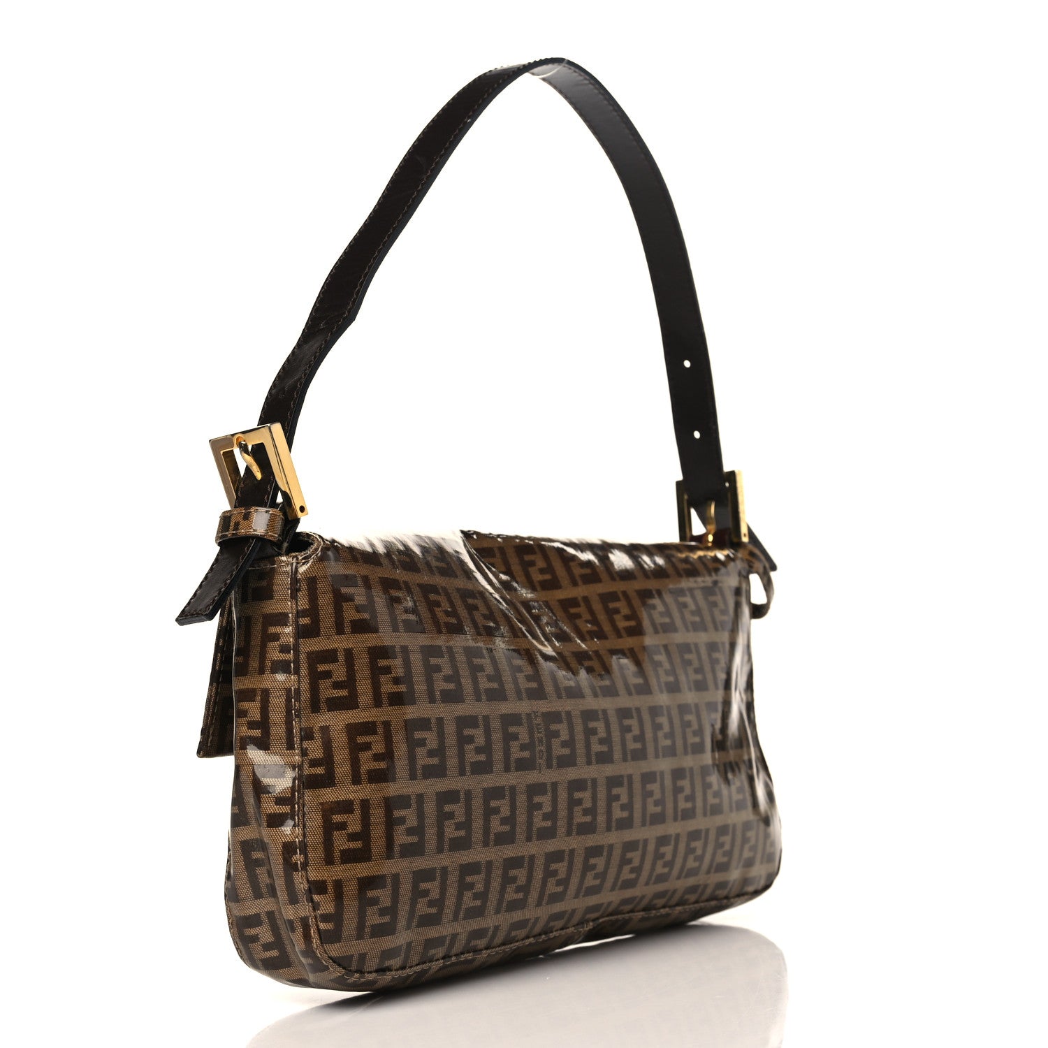 Fendi Vinyl Zucchino Baguette Tobacco 3 of 13