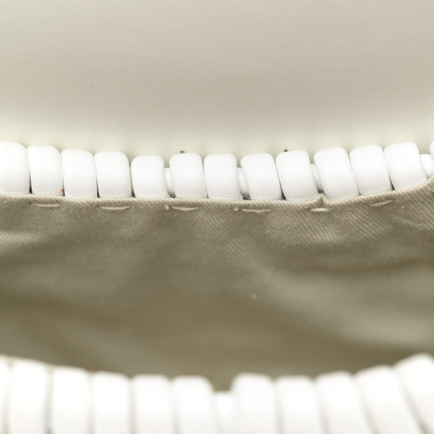Calfskin Woven T-Twist Crossbody White