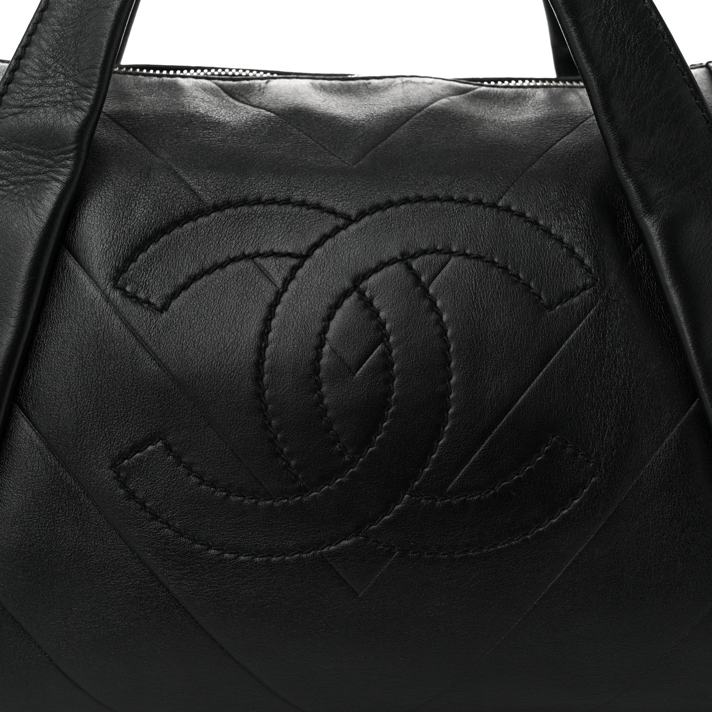 Calfskin CC Chevron All Day Long Boston Black