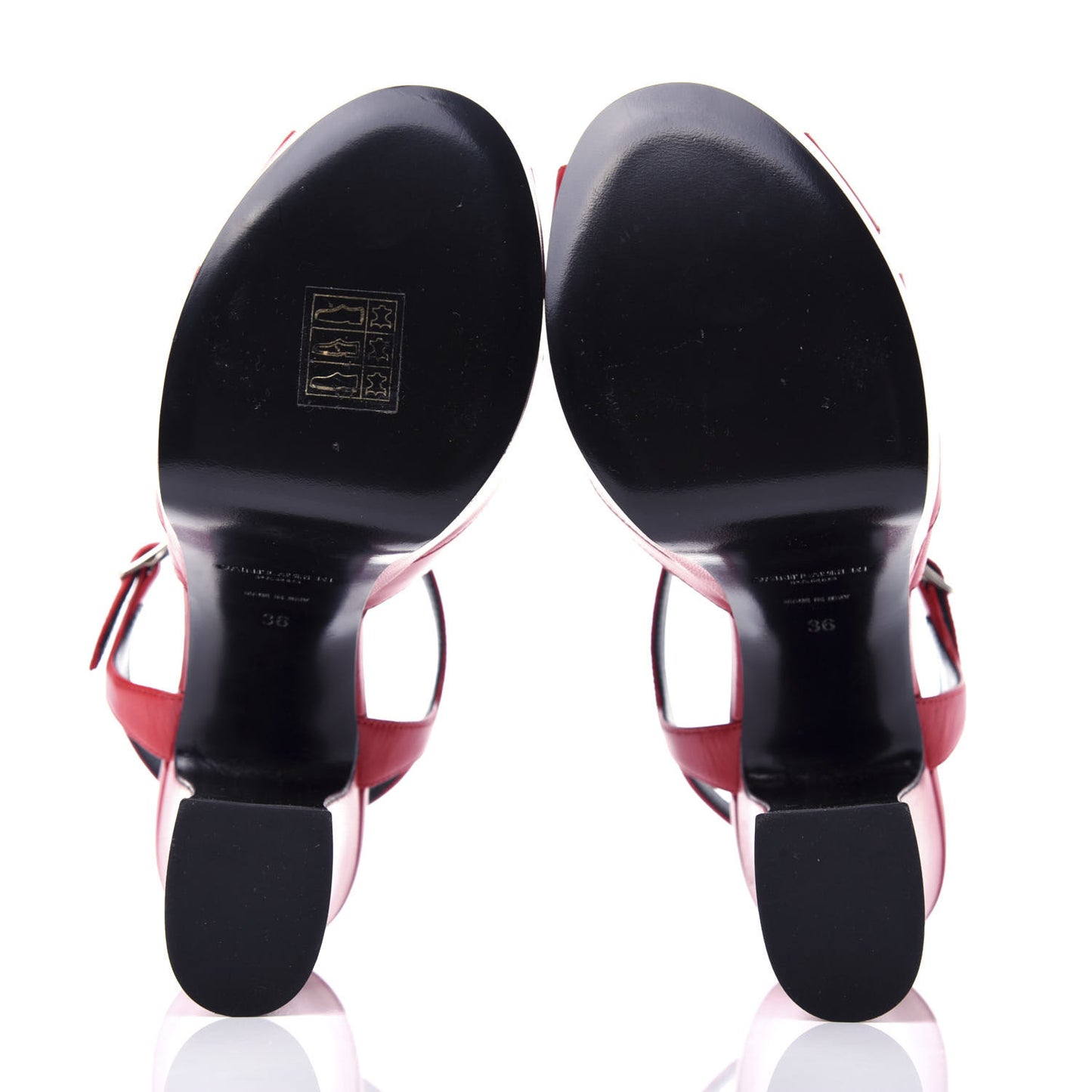Goatskin Candy 80 Platform Sandals 36 Red