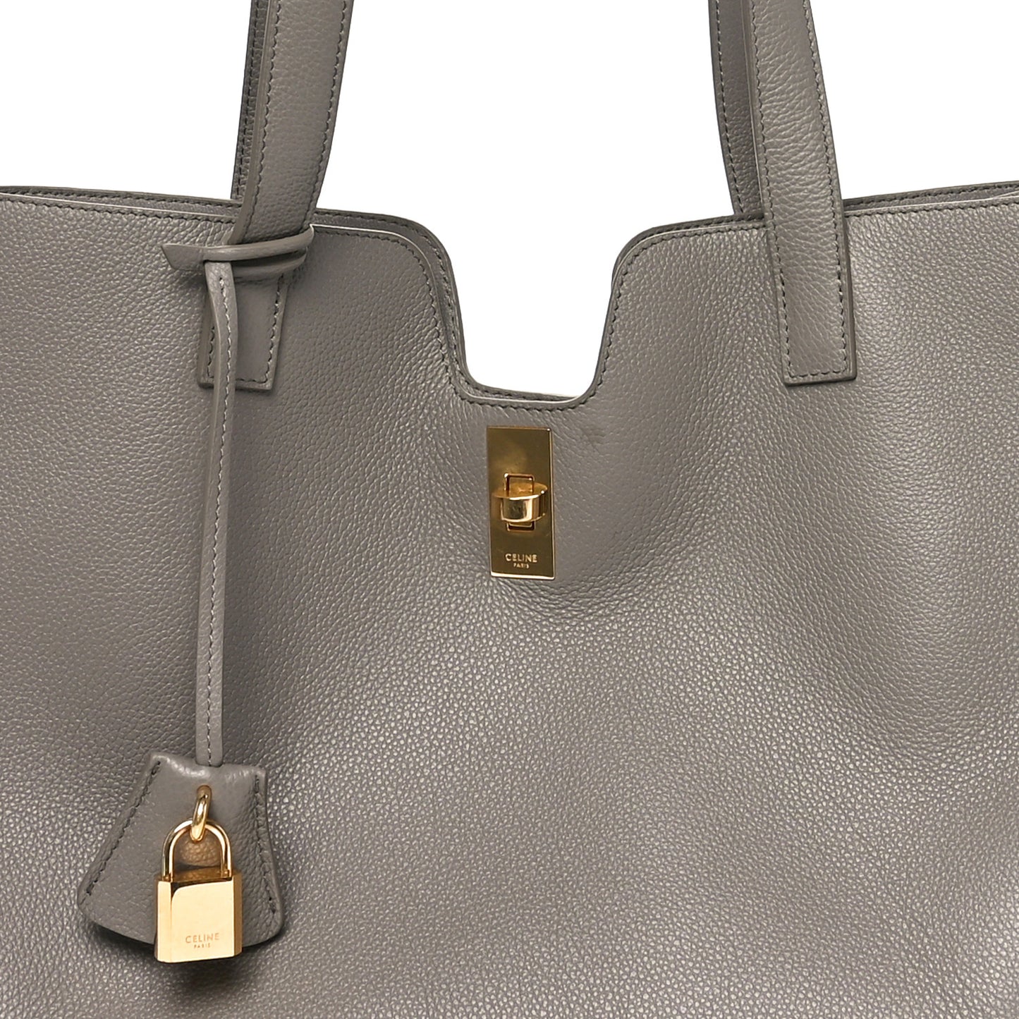 Grained Calfskin Cabas 16 Bag Smokey Taupe