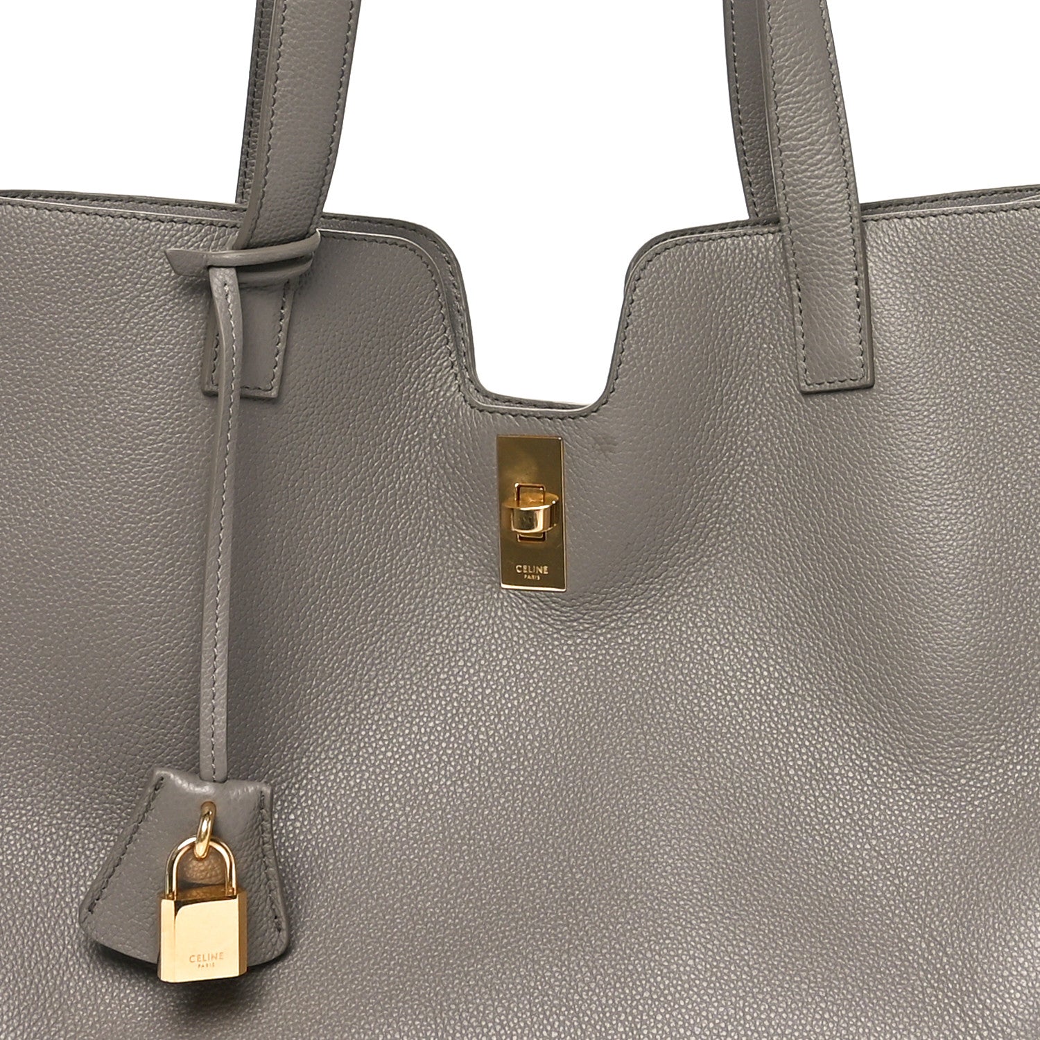 Celine Grained Calfskin Cabas 16 Bag Smokey Taupe 7 of 9