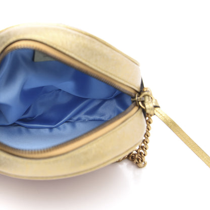 Gucci Metallic Nappa Matelasse Heart Mini GG Marmont Round Shoulder Bag Oro Vecchio Rosa 5 of 10