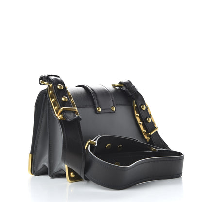 Prada City Calfskin Saffiano Cahier Bag Mercurio Black 3 of 9