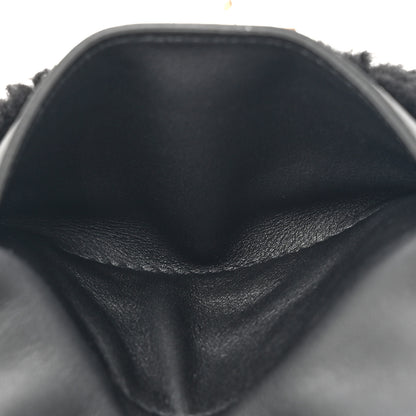 Hermes Swift Shearling Pocket Kelly Shoulder Strap Black 3 of 6