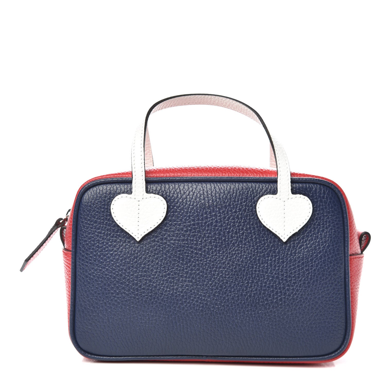 Gucci Calfskin Kids Heart Top Handle Bag Blue Hibiscus Red 1 of 10