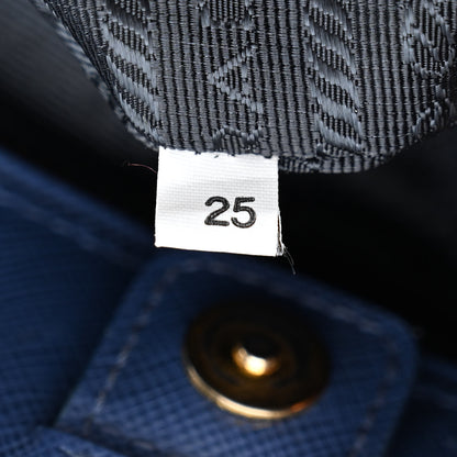 Prada Saffiano Lux Medium Double Zip Tote Bluette 9 of 23