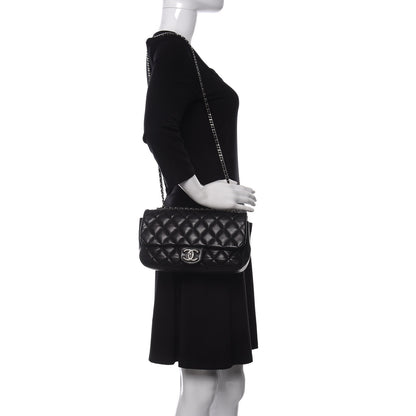 Chanel Lambskin Quilted Medium Coco Rain Flap Black 2 of 15