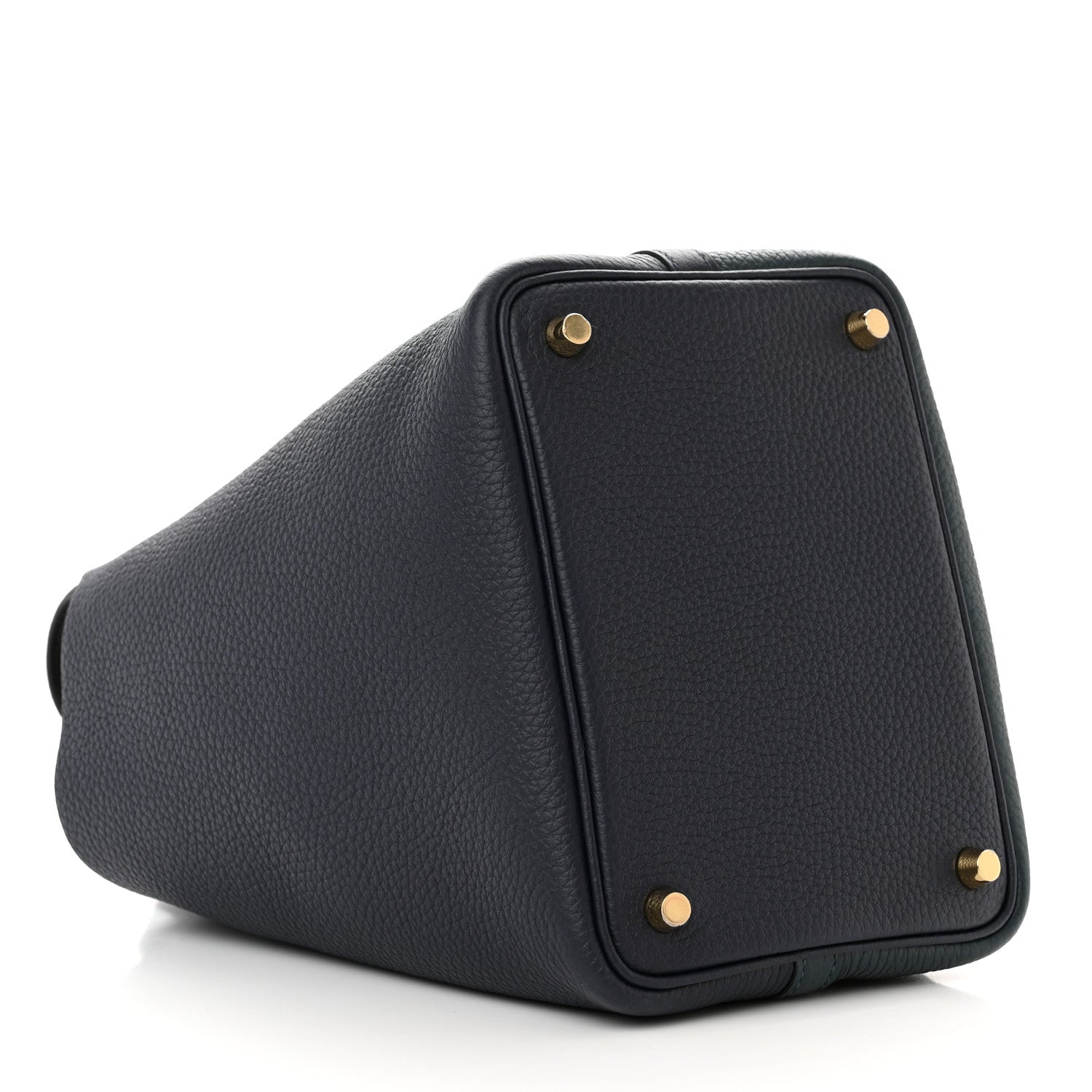 Hermes Taurillon Clemence Casaque Picotin Lock 18 PM Bleu Nuit Vert Bosphore 4 of 11