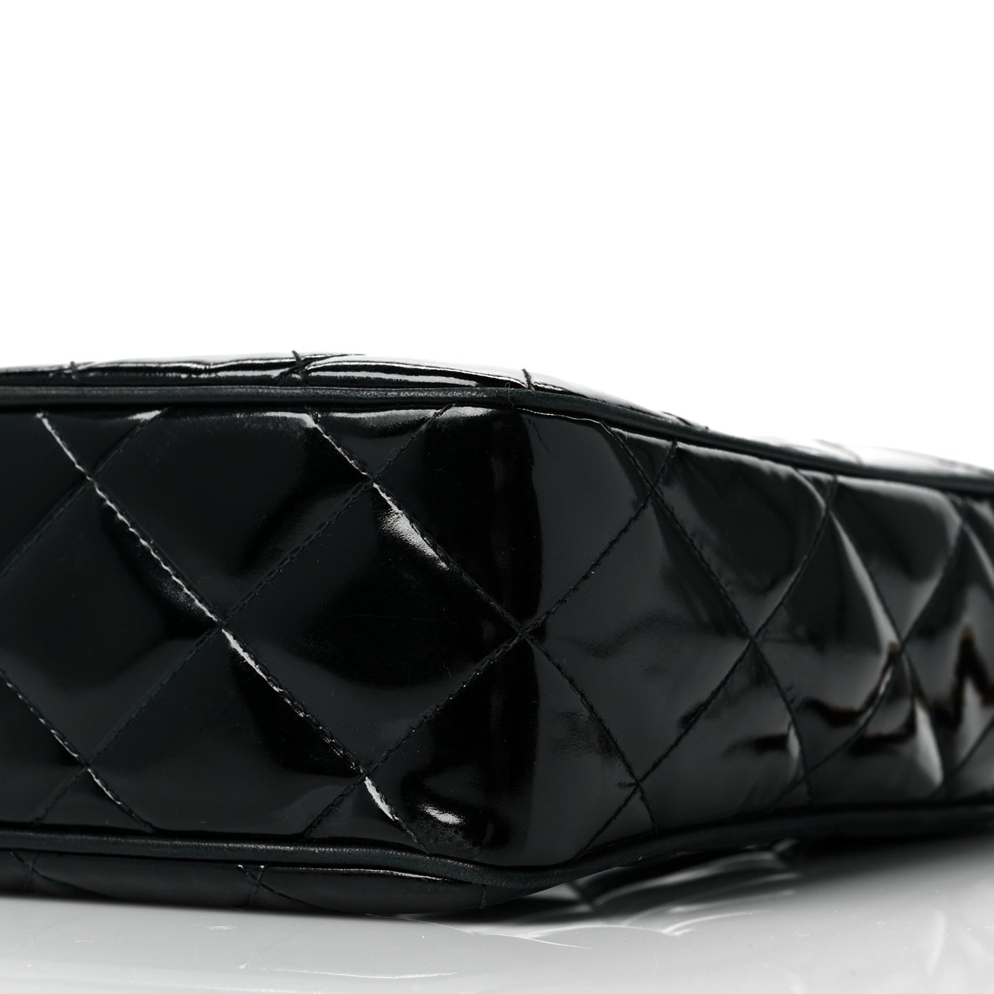 Patent Quilted Tassel Camera Case Black