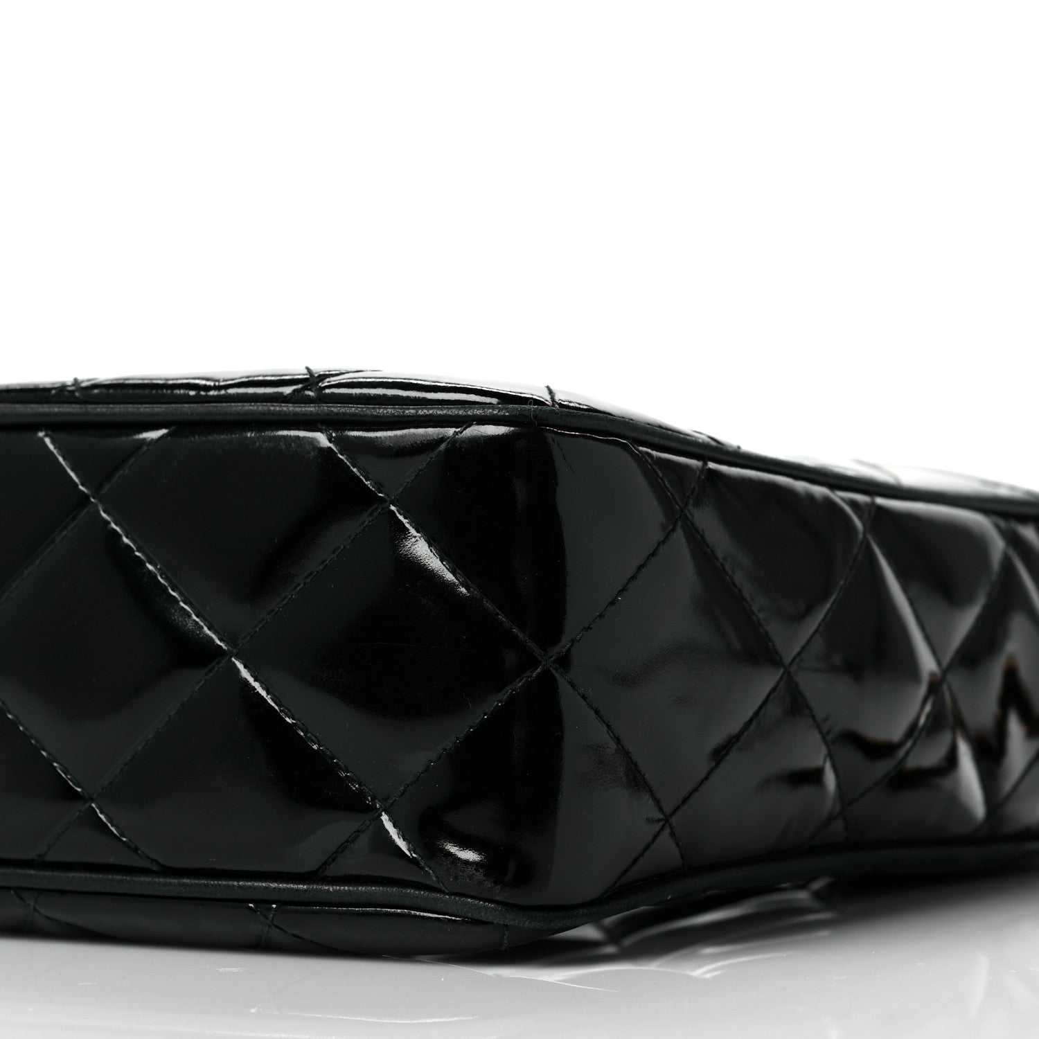 Chanel Patent Quilted Tassel Camera Case Black 8 of 9