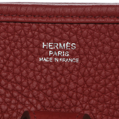 Hermes Taurillon Clemence Evelyne III PM Rouge Casaque 6 of 8