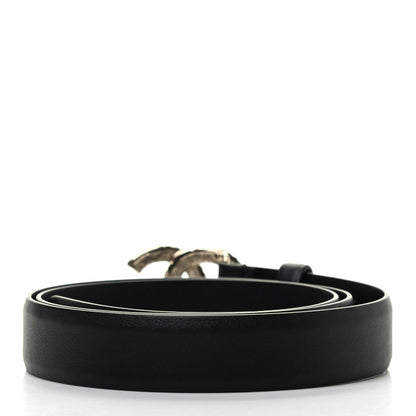 Chanel Calfskin Pearl Crystal Queen of France CC Belt 85 34 Black 2 of 7
