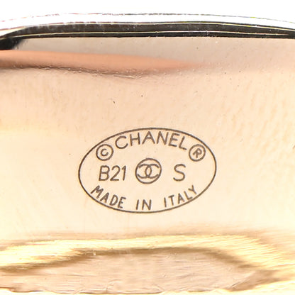 Chanel Metal Lambskin Pearl Chain Flap Bag Long Necklace Gold Black Pearly White 4 of 6