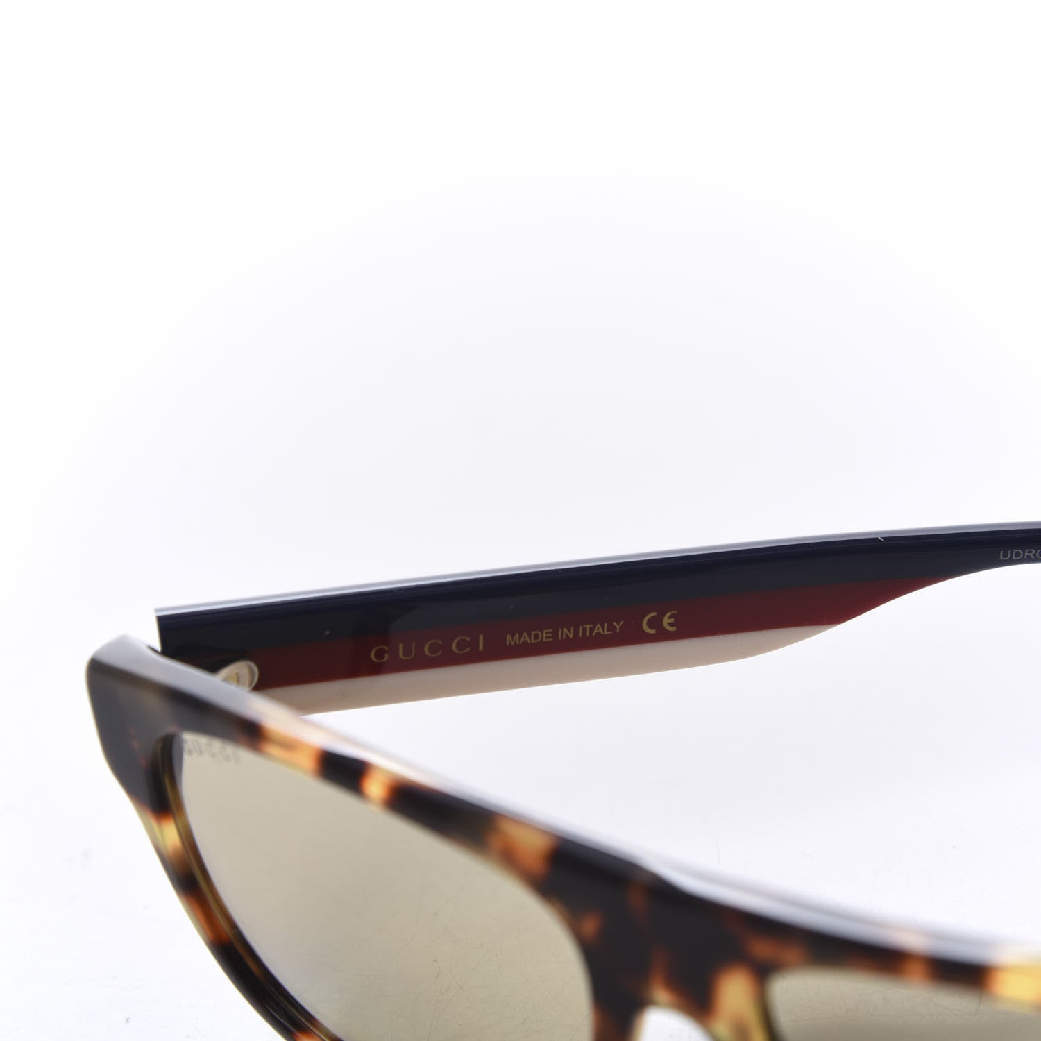 Gucci Acetate Square Frame Web Sunglasses GG0341S Tortoise 6 of 8