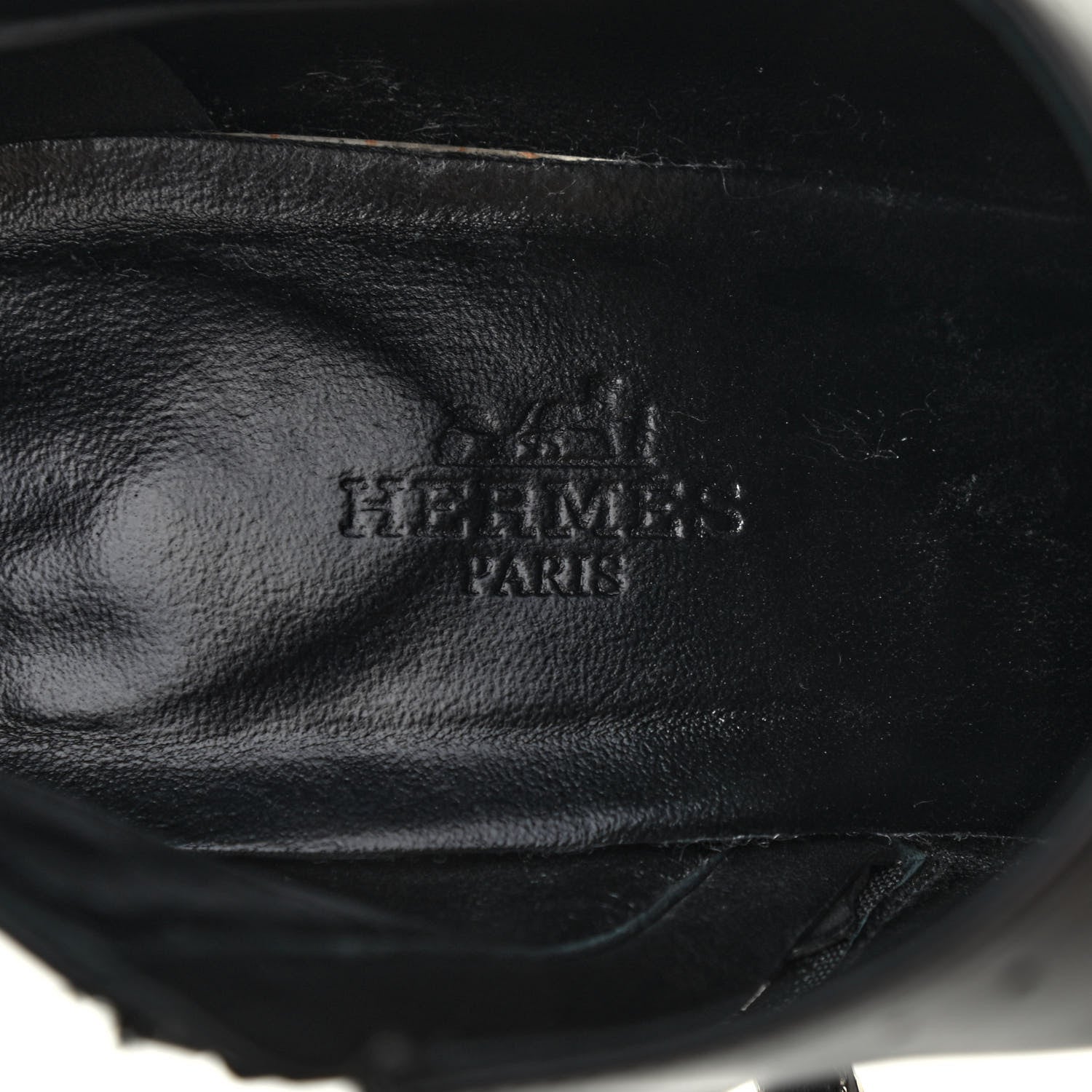 Hermes Calfskin Perforated Womens Booties 40 Black 6 of 10