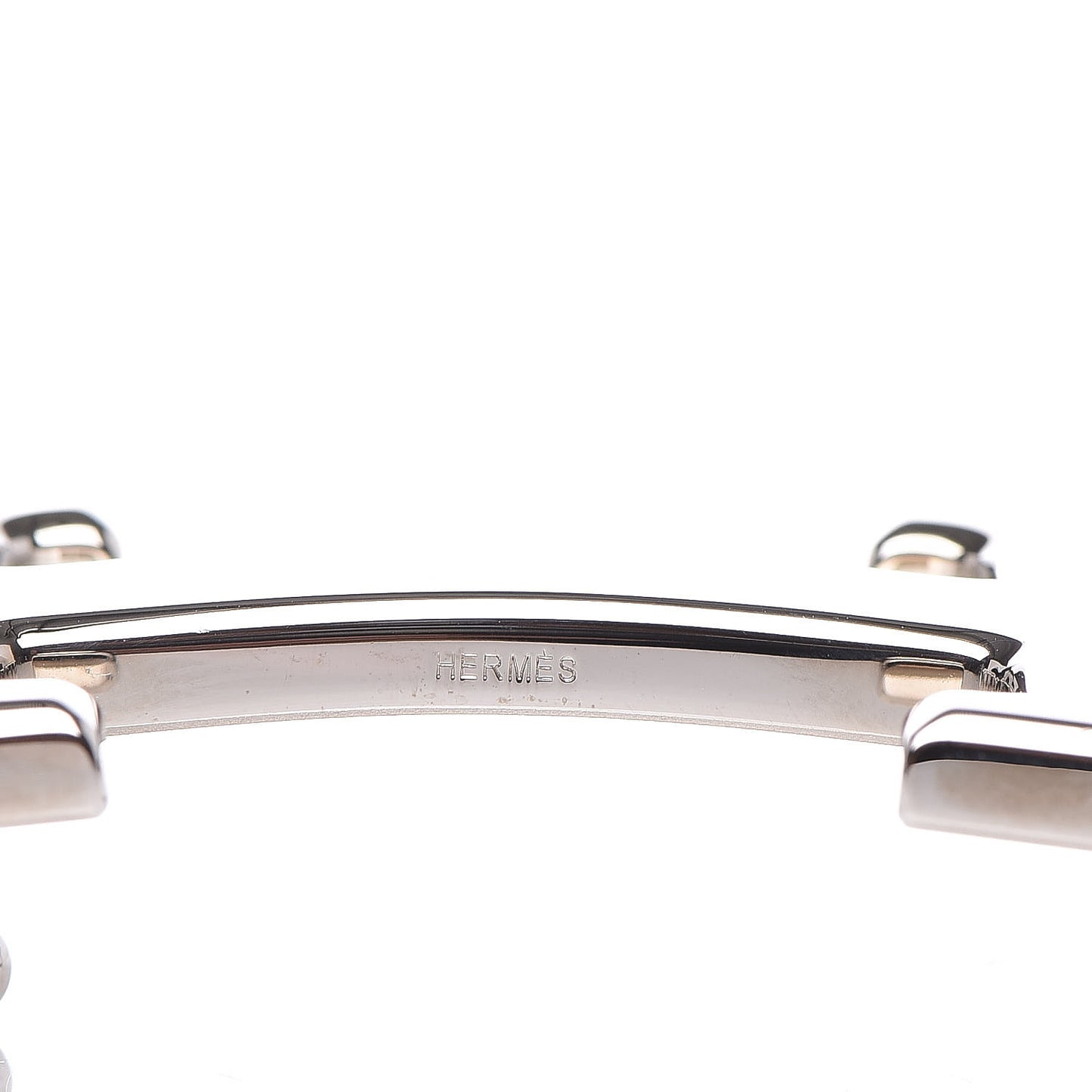 Polished Palladium 32mm H Belt Buckle Silver