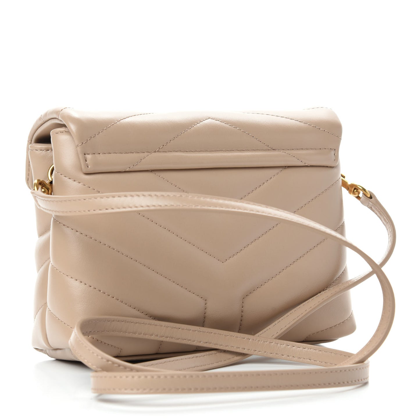 Calfskin Y Quilted Monogram Toy Loulou Crossbody Bag Dark Beige