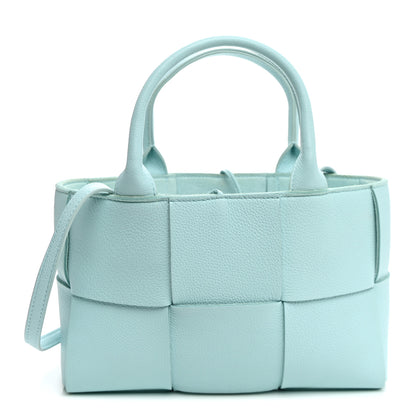 Bottega Veneta Grained Calfskin Maxi Intrecciato Mini Arco Tote Pale Blue 1 of 10