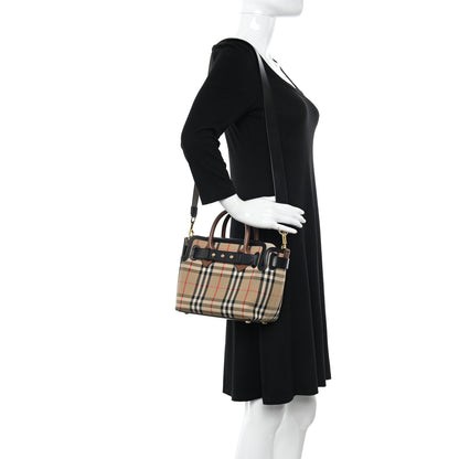 Burberry Calfskin Vintage Check Triple Stud Mini Belt Bag Archive Beige 2 of 15