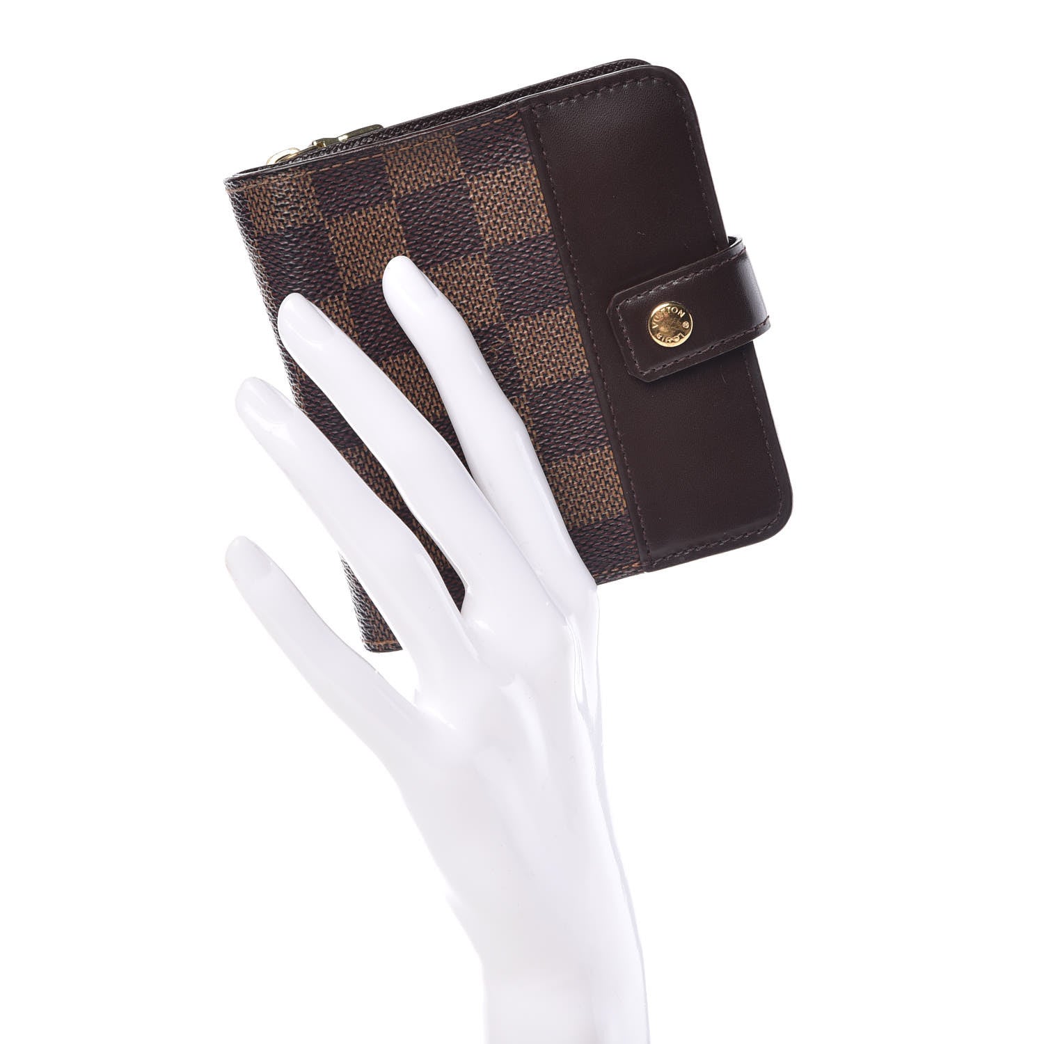 Louis Vuitton Damier Ebene Zippe Zipped Compact Wallet 2 of 11