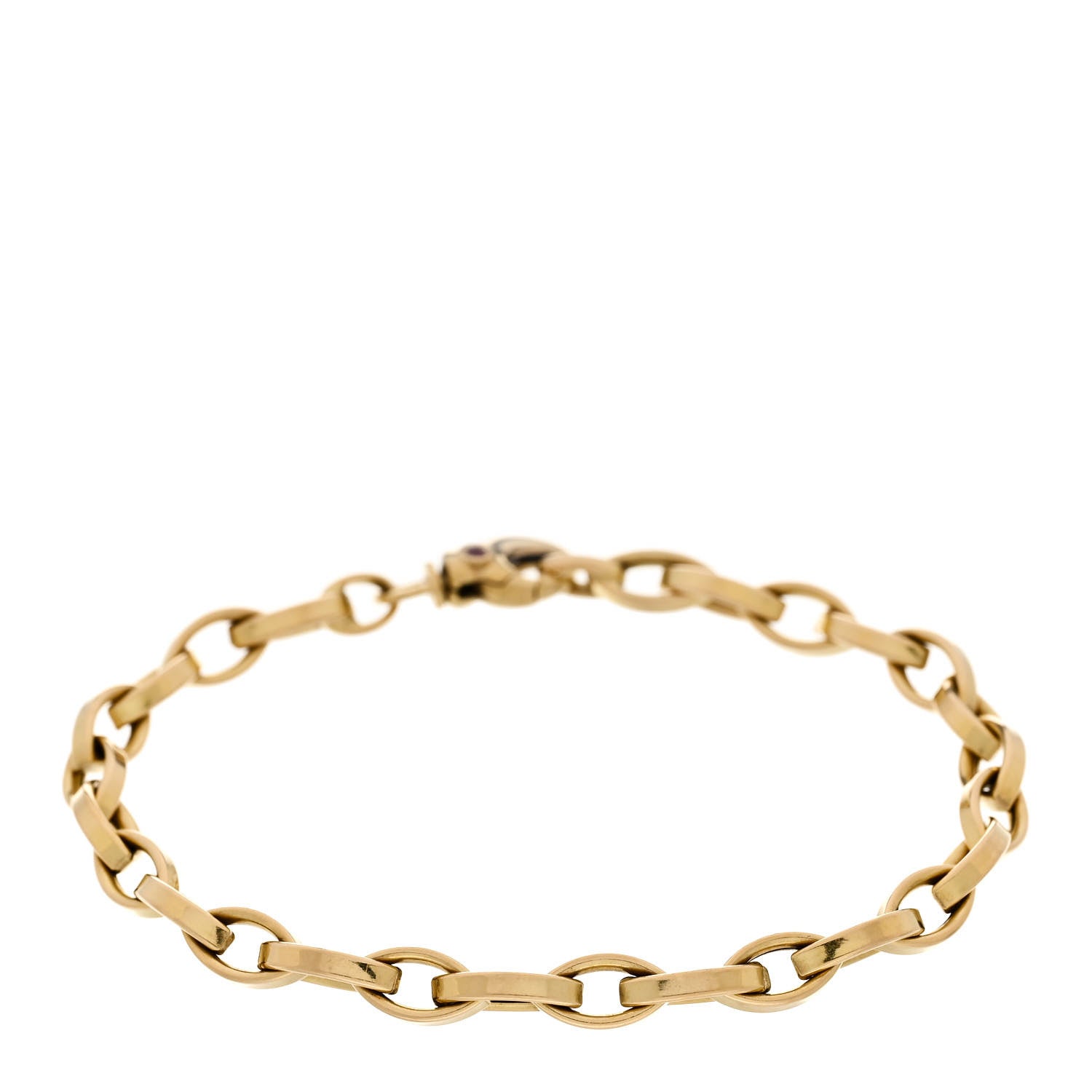 Roberto Coin 18K Yellow Gold Oval Link Chain Bracelet 1 of 3