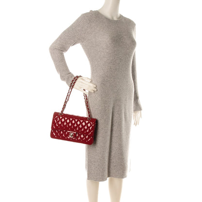 Chanel Patent Calfskin Quilted Medium Double Flap Red 2 of 8