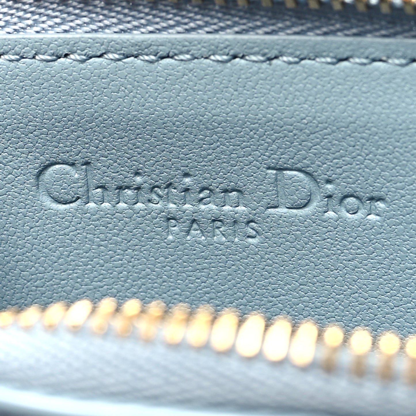 Patent Cannage Lady Dior Card Holder Cloud Blue