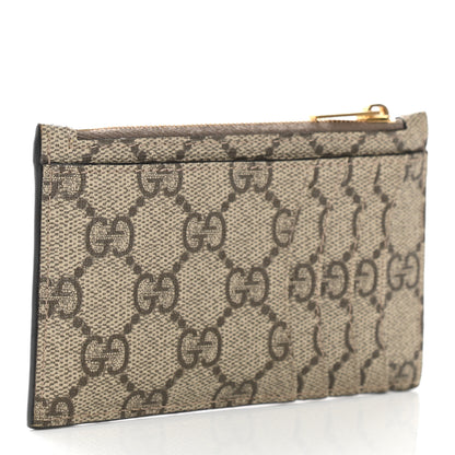 Gucci X BALENCIAGA GG Supreme Monogram Zip Card Case Beige Ebony 3 of 7