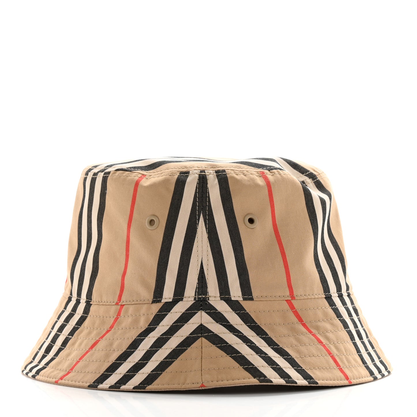 Technical Cotton Reversible Icon Stripe Bucket Hat L Archive Beige