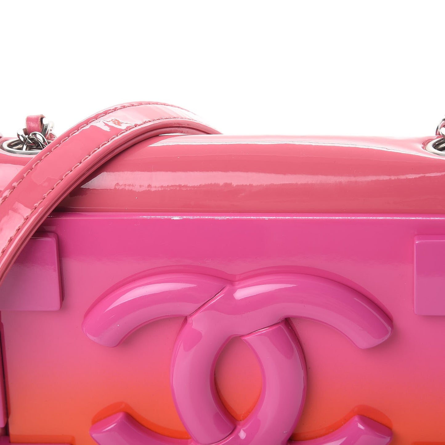Plexiglass Patent Mini Boy Brick Flap Orange Pink