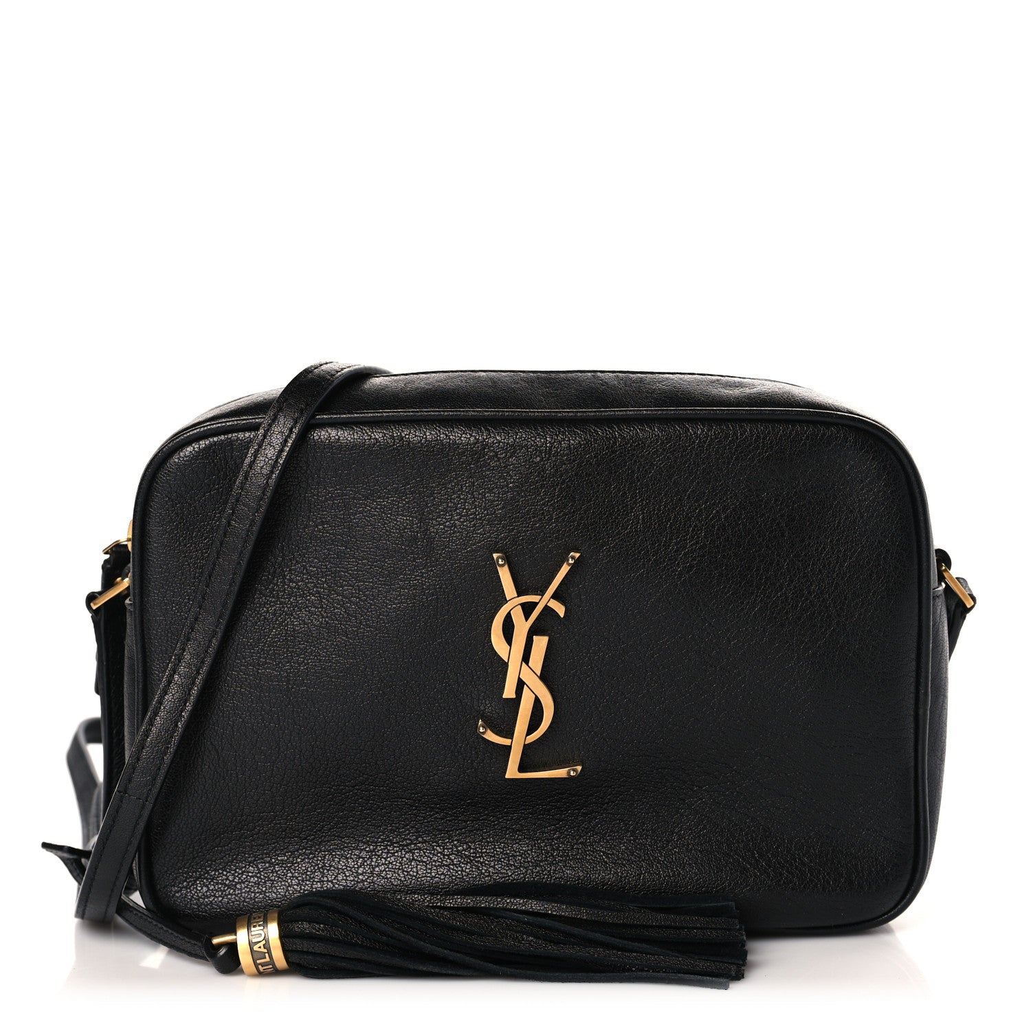 Saint Laurent Grained Lambskin Monogram Lou Camera Bag Black 1 of 9
