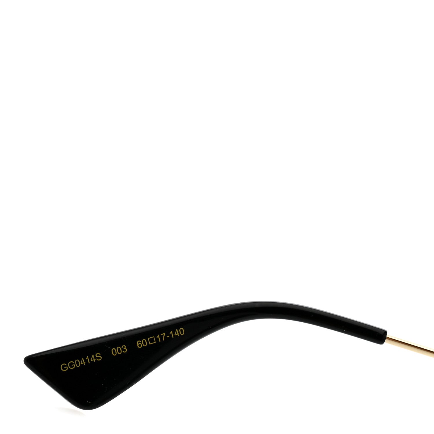 Gucci Metal Rectangular Frame Sunglasses GG0414S Gold Multicolor 5 of 8