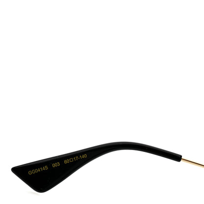 Gucci Metal Rectangular Frame Sunglasses GG0414S Gold Multicolor 5 of 8