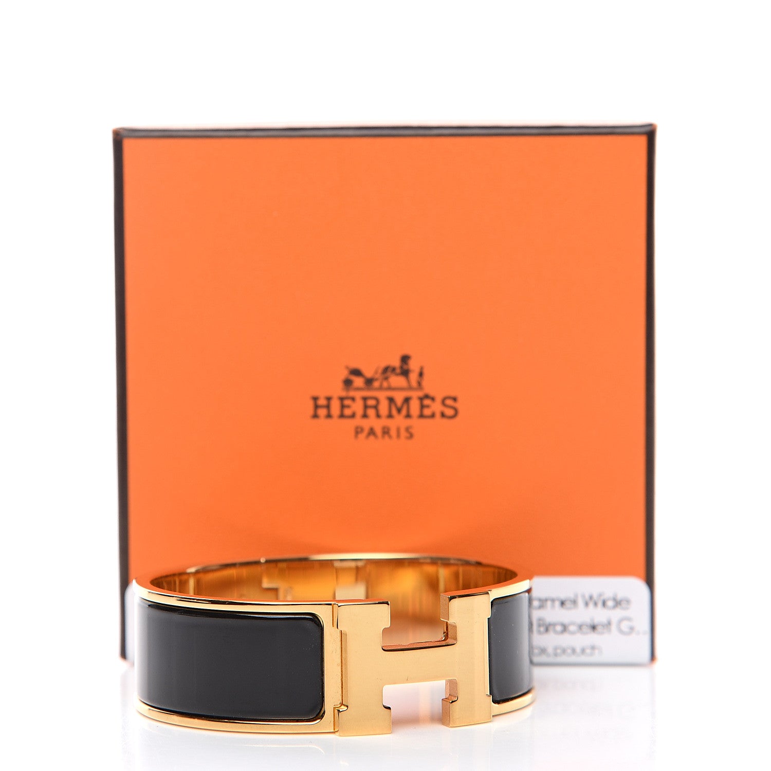 Hermes Enamel Wide Clic Clac H Bracelet GM Black 5 of 5