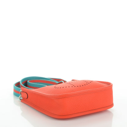 Hermes Taurillon Clemence Amazone Evelyne TPM Orange Poppy Saint Cyr 4 of 9