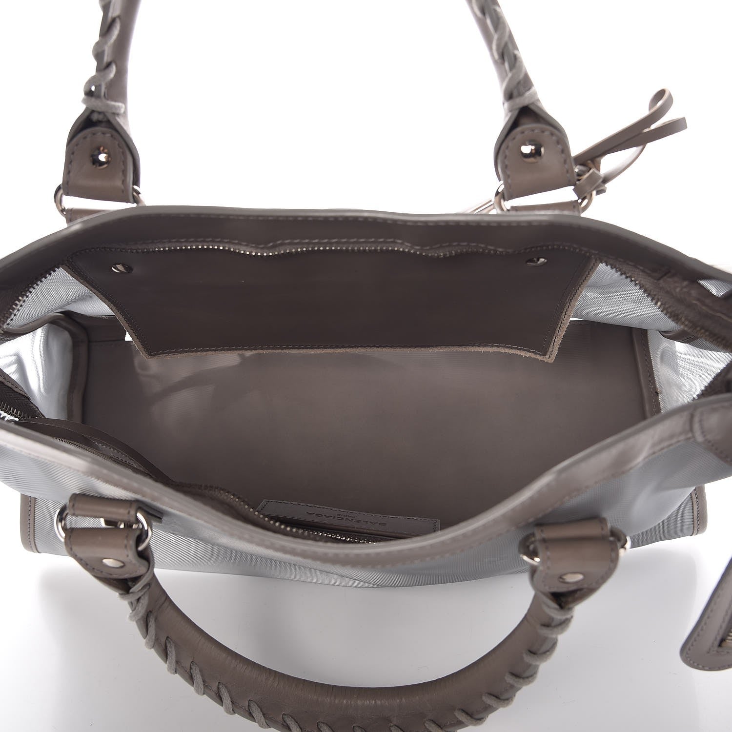 Balenciaga Technical Mesh Vegetable Calfskin Classic Silver Hardware City Gris Ardoise Gris Pyrite 5 of 9
