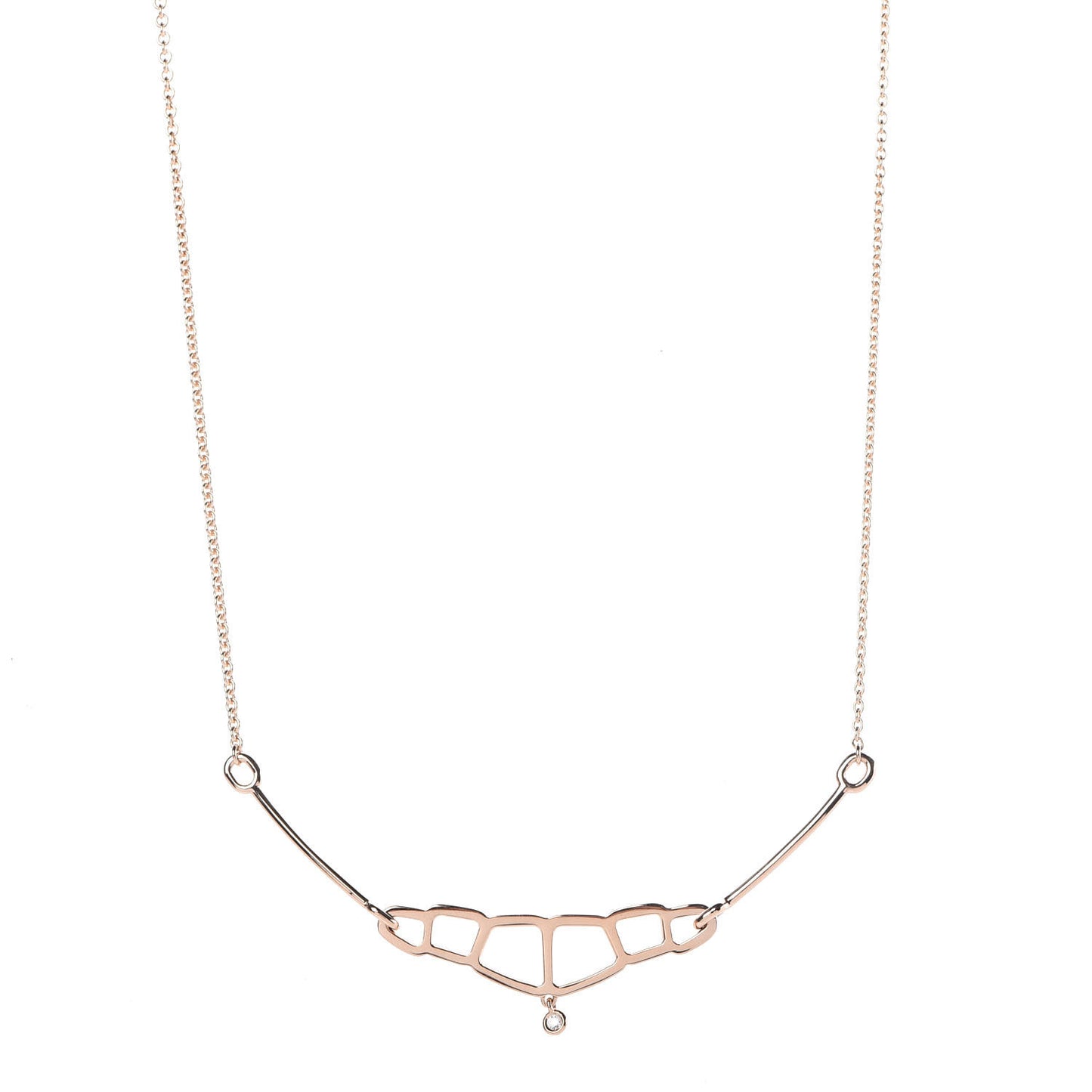 18K Rose Gold Diamond Pendentif Niloticus Ombre Necklace