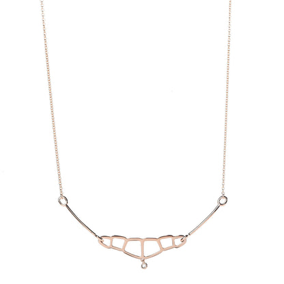 Hermes 18K Rose Gold Diamond Pendentif Niloticus Ombre Necklace 1 of 10