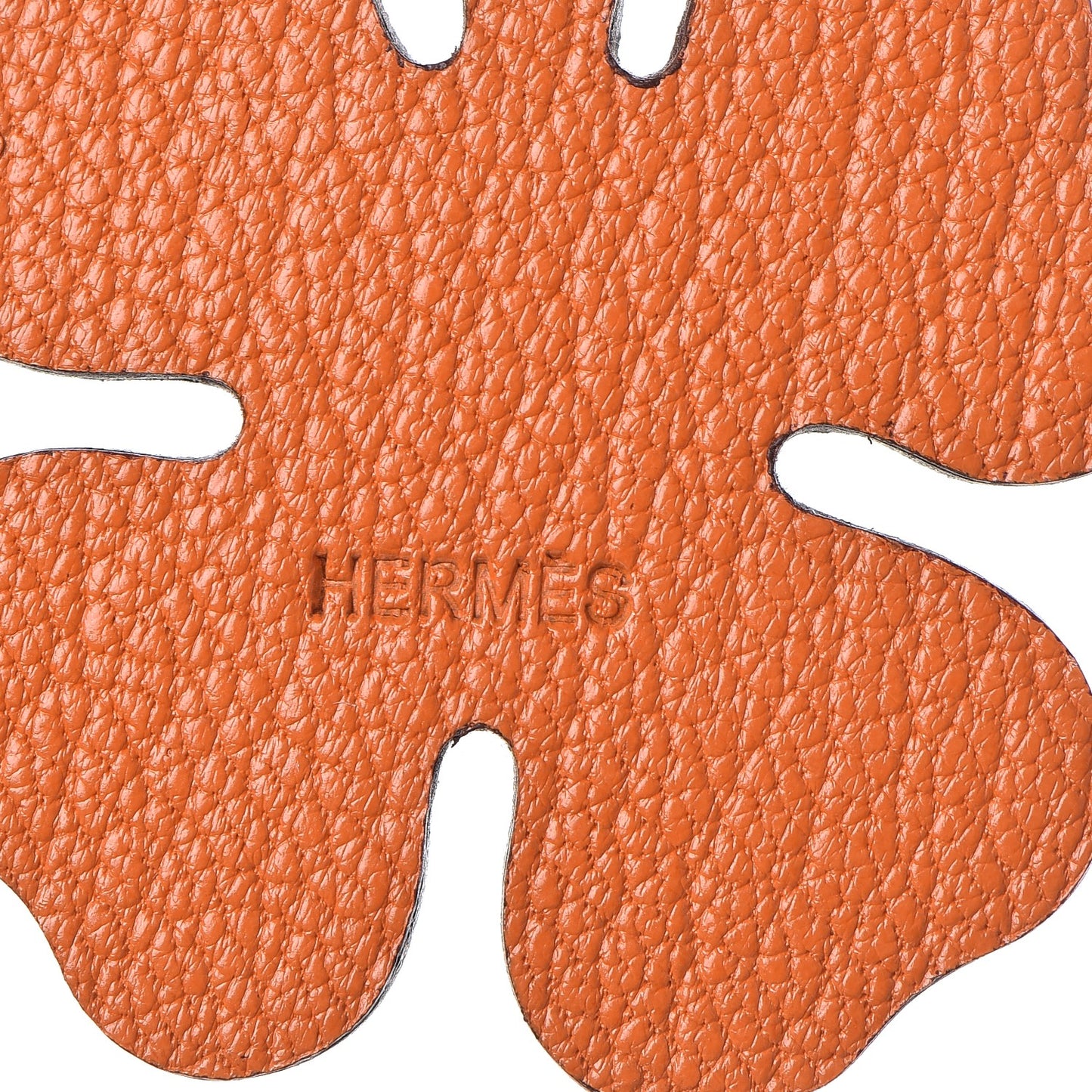 Chevre Mysore Lucky Clover Key Chain Bag Charm Vert Anis Orange