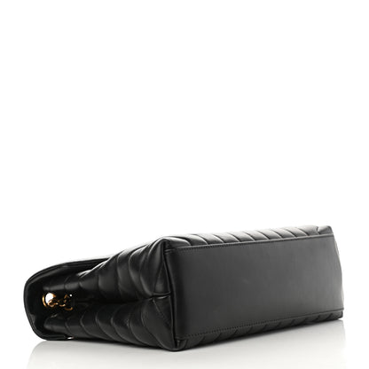Saint Laurent Calfskin Y Quilted Monogram Medium Loulou Chain Satchel Black 4 of 15